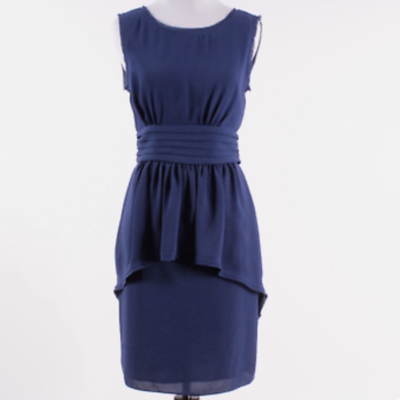 BCBGMaxazria Peplum Sleeveless Mini Dress - Picture 4 of 7